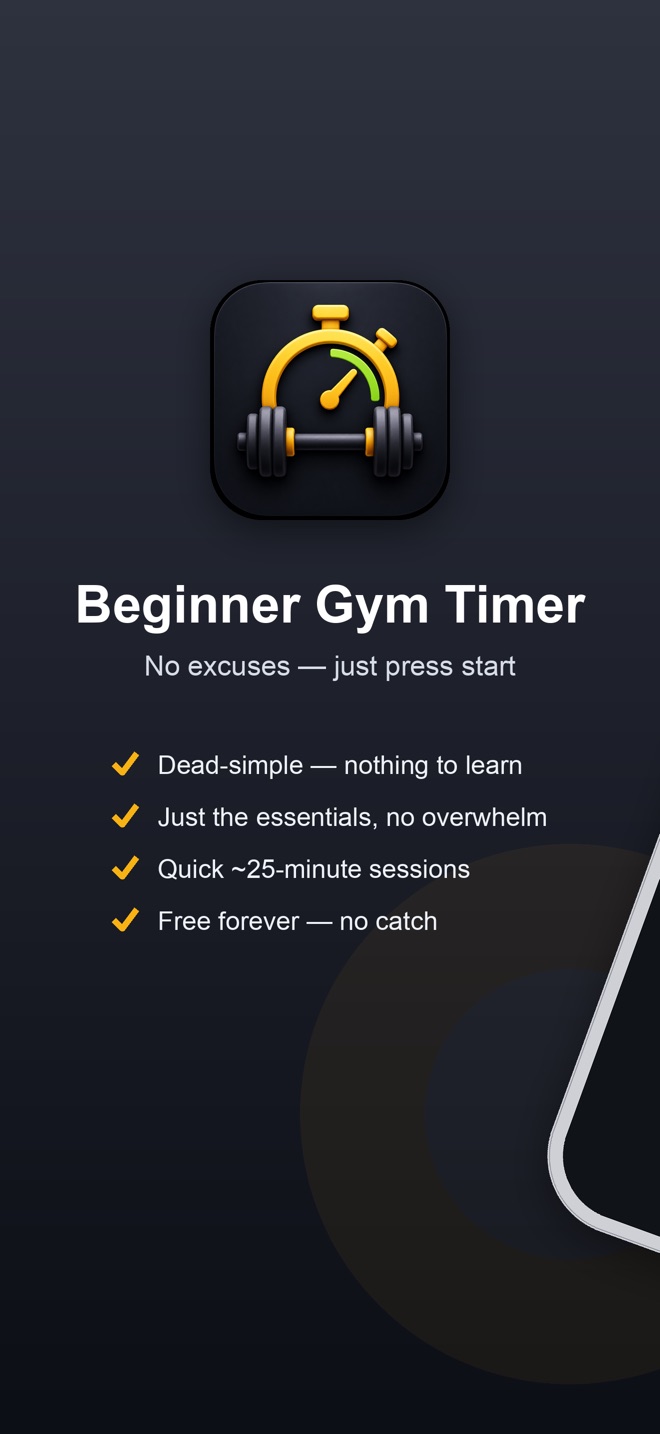 Beginner Gym Timer — start a workout in seconds